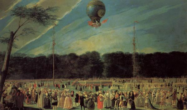 Antonio Carnicero The  Ascent of a Montgolfier Balloon Sweden oil painting art